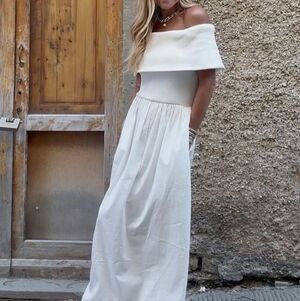 Love By Design Off-Shoulder White Maxi Dress